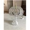 Image 3 : Brass & Crystal Lamp (Very Heavy) & Cut Glass Crystal Lamp