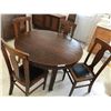 Image 1 : Versatile Round Table w 5 Leaves & 4 Chairs