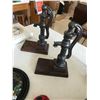 Image 4 : Water Pump Book Ends, 2 Wood Musical Harps, Planters, Inuit Figurine, 2 Decorative Rocks, Black Deca