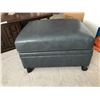 Image 2 : Grey Leather Storage Ottoman, Mid Century Modern Coffee & End Table