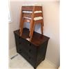 Image 1 : Wood 3 Drawer Chest & 3 Upholstered Stacking Stools