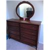 Image 1 : 8 Drawer Dresser with matching Round Mirror