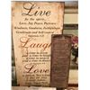 Image 4 : Live Love Laugh & Ass Inspirational Wall Décor, Floral Prints & Picture Frame & Floral Pictures