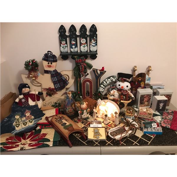 Jim Shore Angel, Singing Snowman, Bell Christmas Ornament, Angels w Manger, Snow Globe, Let It Snow,