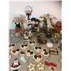 Image 3 : Christmas Themed Items incl wood Angel, Snowman, Santa Clauses, Christmas Stocking, Hearts, Caroller