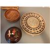 Image 4 : Handmade Wood Calendar, Blue & White 5 Compartment Serving Dish w Lid, Bamboo Dish w Lid, Baking Dis