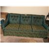 Image 4 : Beautiful Upholsered Teal 3 Seater Couch, Perfect Condition