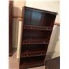 Image 3 : Tall Wood & Glass Bookcase w 4 shelves