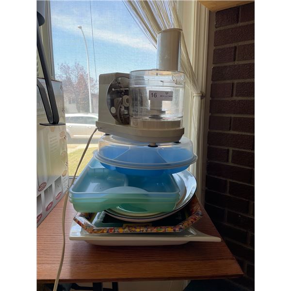 Proctor-Silex Food Processor And Assorted Kitchenware