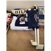 Image 3 : Womens Small NHL Oilers Jersey & Oilers Blanket & Car Flags