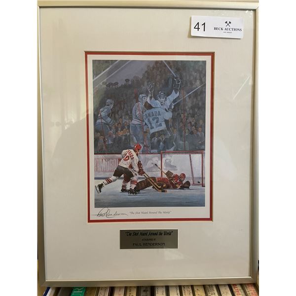 Autographed Print, "The Shot Heard Around The World."