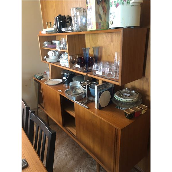 Mid Century Modern Teak China Cabinet (BRING HELP!)