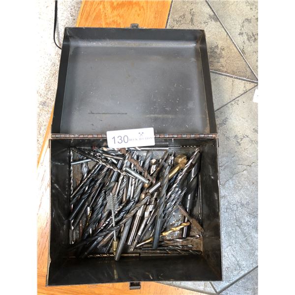 Assortment Of Various Drill Bits In Stanley Case