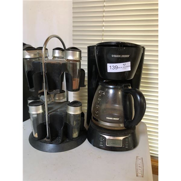 Black & Decker Coffee Maker And Spinning Spice Rack