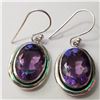 Image 1 : SILVER AMETHYST EARRINGS(~WEIGHT 8G)