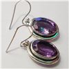 Image 2 : SILVER AMETHYST EARRINGS(~WEIGHT 8G)
