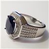 Image 3 : SILVER RHODIUM PLATED SAPPHIRE(4.75CT) RING