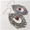 Image 2 : SILVER RUBY EARRING(~WEIGHT 9.77G)