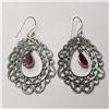 Image 3 : SILVER RUBY EARRING(~WEIGHT 9.77G)
