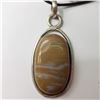 Image 1 : SILVER GENUINE GEMSTONE W/ CORD PENDANT