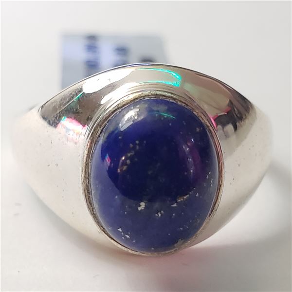 SILVER LAPIS LAZULI(4.35CT) RING (~SIZE 10)