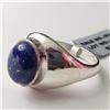 Image 3 : SILVER LAPIS LAZULI(4.35CT) RING (~SIZE 10)