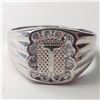 Image 1 : SILVER CUBIC ZIRCONIA RING (SIZE 10)(WEIGHT 3.86G)