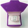 Image 4 : SILVER CUBIC ZIRCONIA RING (SIZE 10)(WEIGHT 3.86G)