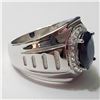 Image 2 : SILVER RHODIUM PLATED SAPPHIRE(4.75CT) RING