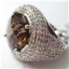 Image 3 : SILVER SMOKEY QUARTZ(9.95CT) CUBIC ZIRCONIA
