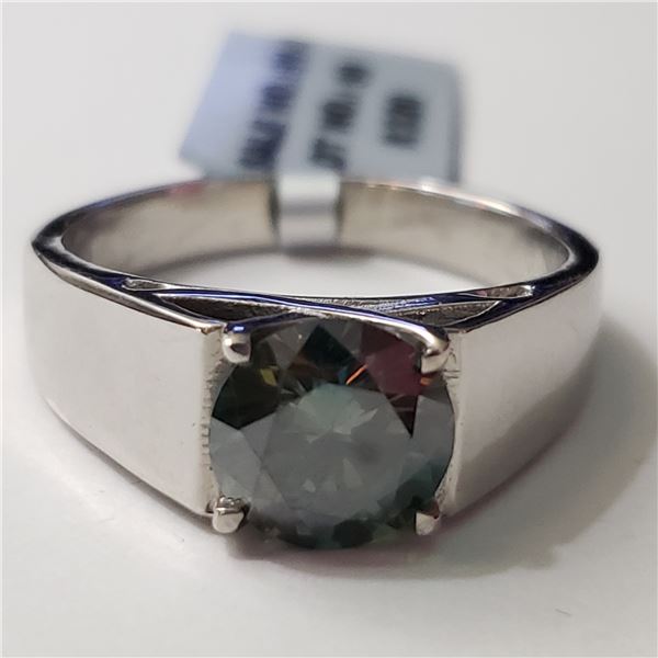 SILVER MOISSANITE(2.35CT)  RING (~SIZE 10)