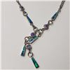 Image 1 : SILVER OPALITE  NECKLACE(~LENGTH 18INCHES)
