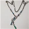 Image 2 : SILVER OPALITE  NECKLACE(~LENGTH 18INCHES)