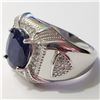 Image 3 : SILVER RHODIUM PLATED SAPPHIRE(4.15CT) RING
