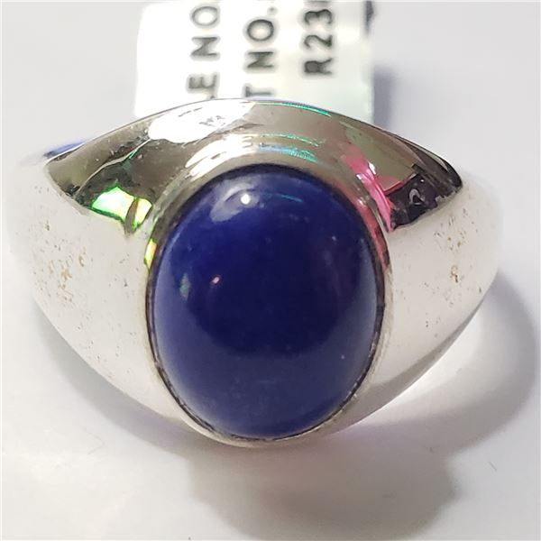 SILVER LAPIS LAZULI(4.35CT) RING (~SIZE 10)