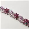 Image 3 : SILVER RUBY BRACELET(~LENGTH 7INCHES)