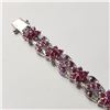 Image 4 : SILVER RUBY BRACELET(~LENGTH 7INCHES)