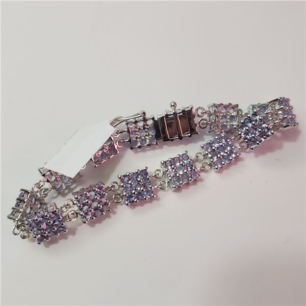 SILVER TANZANITE  BRACELET(~LENGTH 7INCHES)