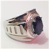 Image 2 : SILVER RHODIUM PLATED SAPPHIRE(4.75CT) RING