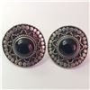 Image 1 : SILVER BLACK ONYX  EARRINGS(~WEIGHT 7.49G)