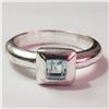 Image 1 : SILVER BLUE TOPAZ  RING (~SIZE 7)(~WEIGHT 5.3G)