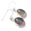 Image 2 : SILVER SMOKEY QUARTZ  EARRINGS(~WEIGHT 6.37G)