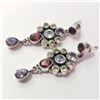 Image 3 : SILVER MULTI COLOR GEMSTONE EARRINGS