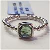 Image 1 : SILVER GREEN TOURMALINE(0.55CT) RING (~SIZE 6)