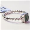 Image 2 : SILVER GREEN TOURMALINE(0.55CT) RING (~SIZE 6)