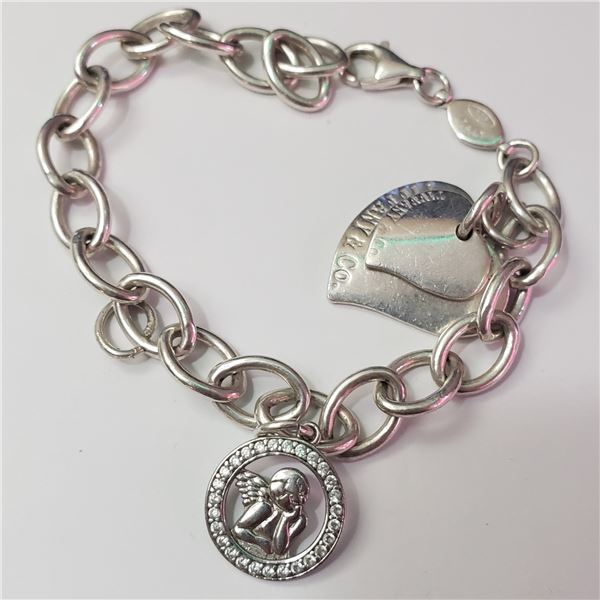 SILVER  BRACELET(~LENGTH 8INCHES)(~WEIGHT 25.75G)