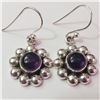 Image 1 : SILVER AMETHYST  EARRINGS(~WEIGHT 4.81G)