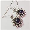 Image 2 : SILVER AMETHYST  EARRINGS(~WEIGHT 4.81G)