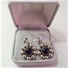 Image 3 : SILVER AMETHYST  EARRINGS(~WEIGHT 4.81G)