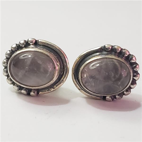 SILVER MOONSTONE  EARRINGS(~WEIGHT 3.34G)